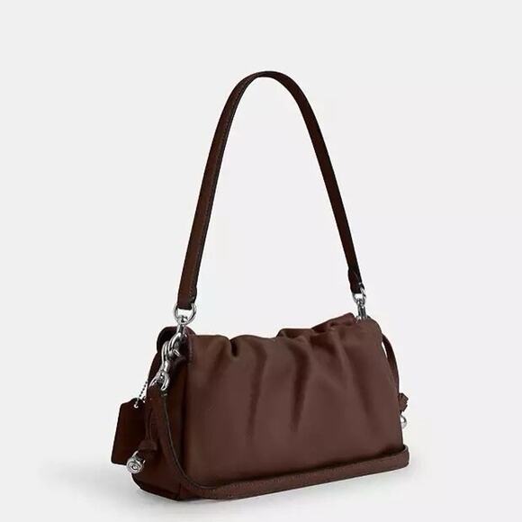 NWT Coach Faye Shoulder Bag CV529 Leather Wear 3 Ways Silver/Maple - Picture 7 of 12